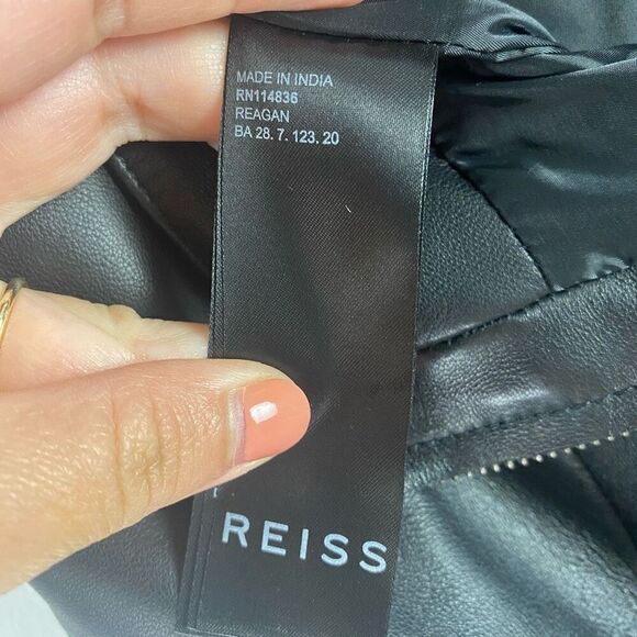 REISS Reagan Leather Pencil Skirt - Picture 10 of 16